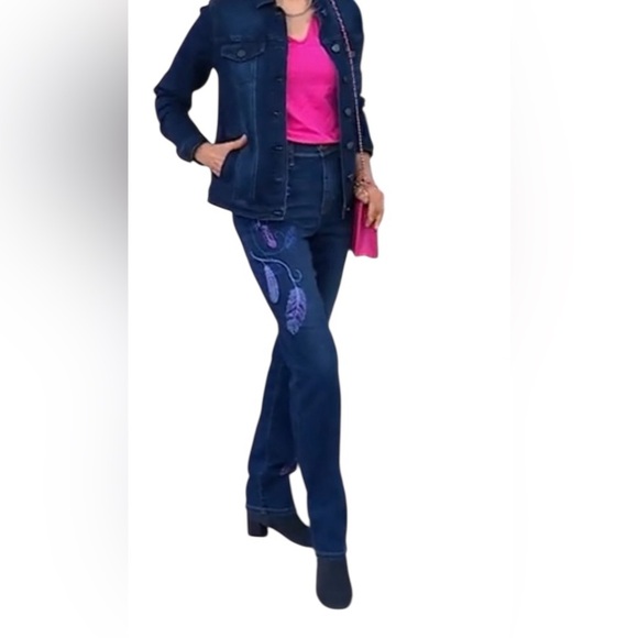 DG 2 Embroidered Straight Leg Jeans - Picture 2 of 12